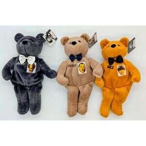 1999 Three Stooges Limited Edition Bears Set of 3 Moe Larry & Curly Numbered New